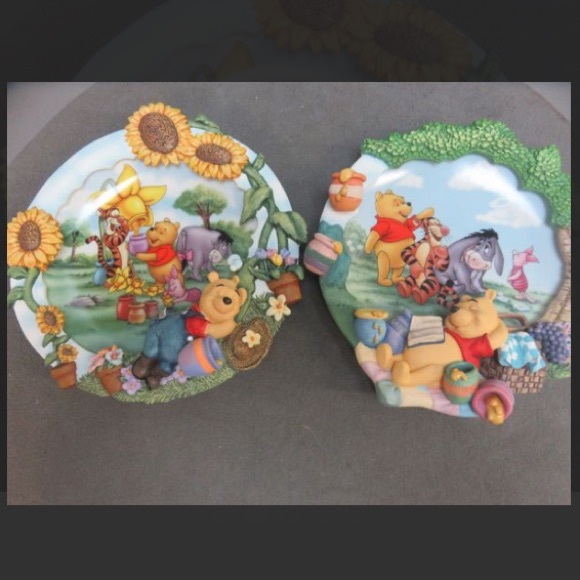 Disney Other - Collectible ⛄️💕Disney Pooh plates(pair)make offer